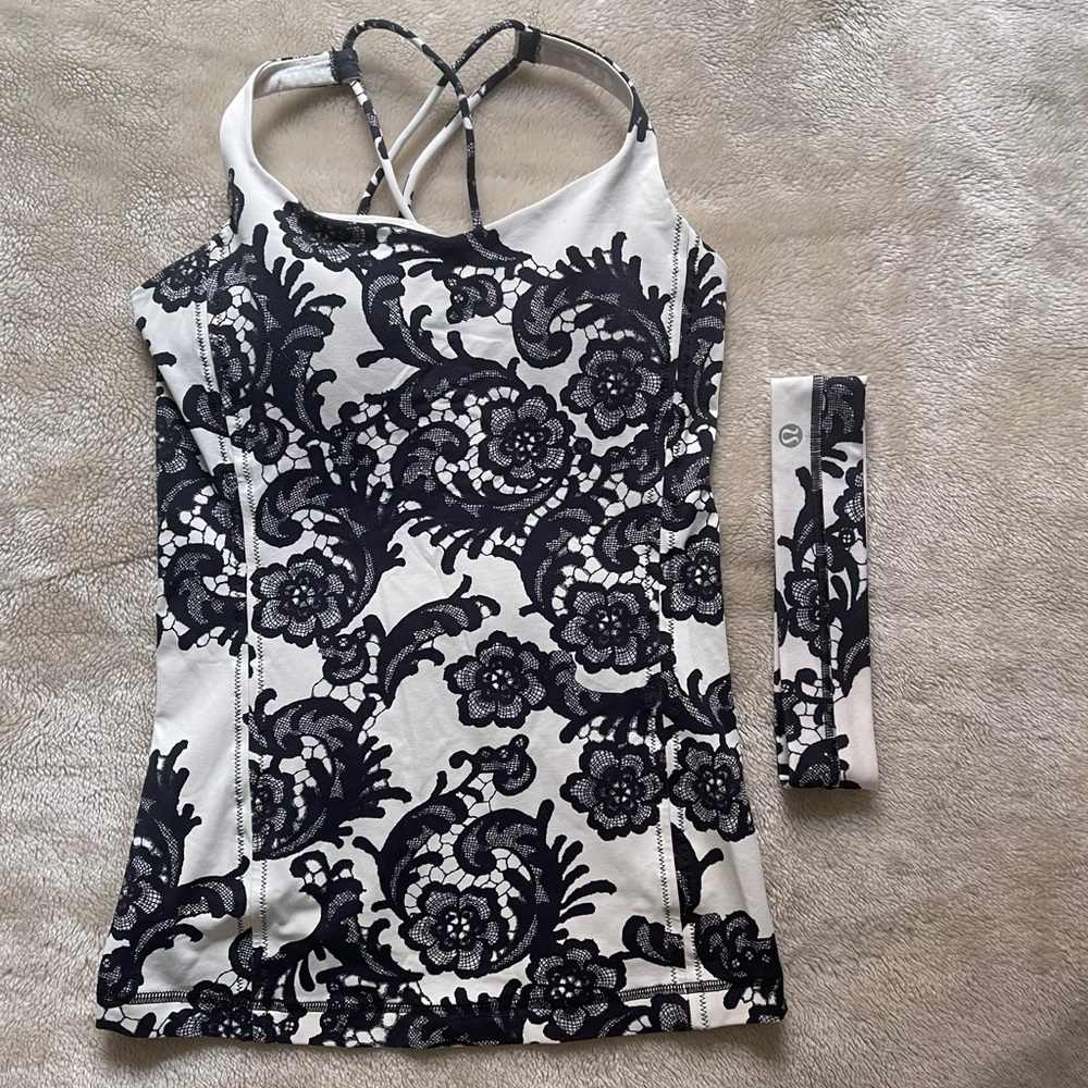 Lululemon Free to Be Tank with matching headband